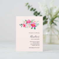 Convite de Aniversário para Flores Bonito Rebeldes