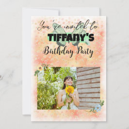 Convite de Aniversário para Flores e Borboletas