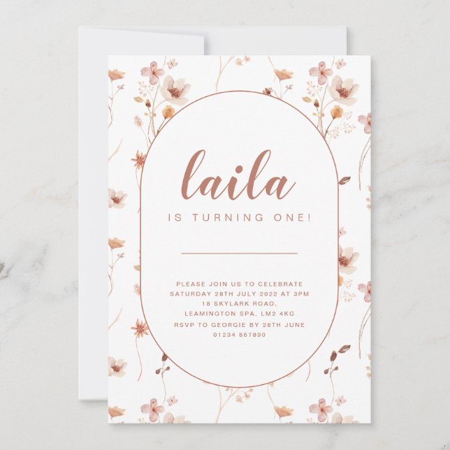 Convite de Aniversário para Fogueira Selvagem (Frente)