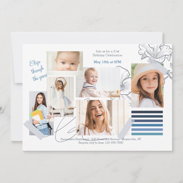 Convite de Aniversário para Foto de Humor Artístic (Frente)