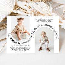 Convite de Aniversário para Foto de Paisagem Conju