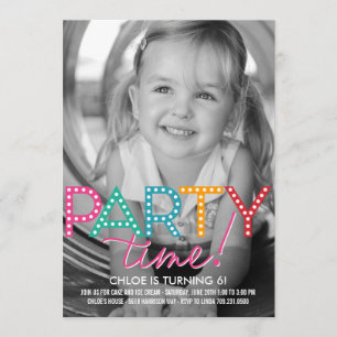 Convite de Aniversário para Fotografia de Festa