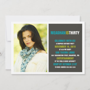 Convite de Aniversário para Fotos de 30