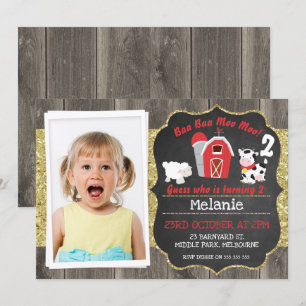 Convite De Aniversário Para Fotos De Quadro De Ch