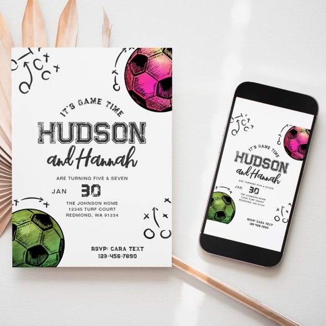 Convite de Aniversário para Futebol Conjunta de Aq (Criador carregado)