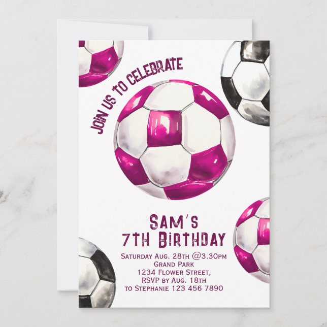 Convite de aniversário para futebol - Festa de fut (Frente)