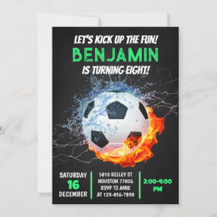 Convite de aniversário para futebol, Festa de fute