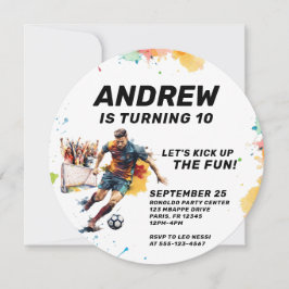 Convite de aniversário para futebol - Festa infant