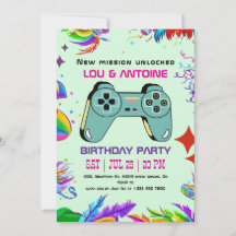 Convite de Aniversário para Gamer