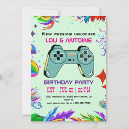 Convite de Aniversário para Gamer