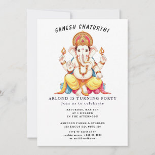 Convite de aniversário para ganesh chaturthi