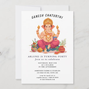 Convite de aniversário para ganesh chaturthi