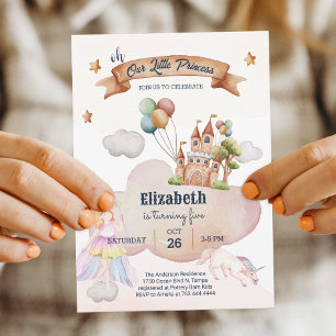 Convite de Aniversário para Garota do Castelo de U