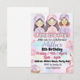 Convite de aniversário para garotas