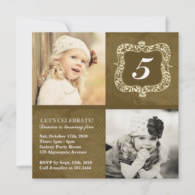 Convite De Aniversário Para Garotas Bonitas De Vin (Frente)