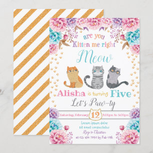 Convite de Aniversário para Gatos