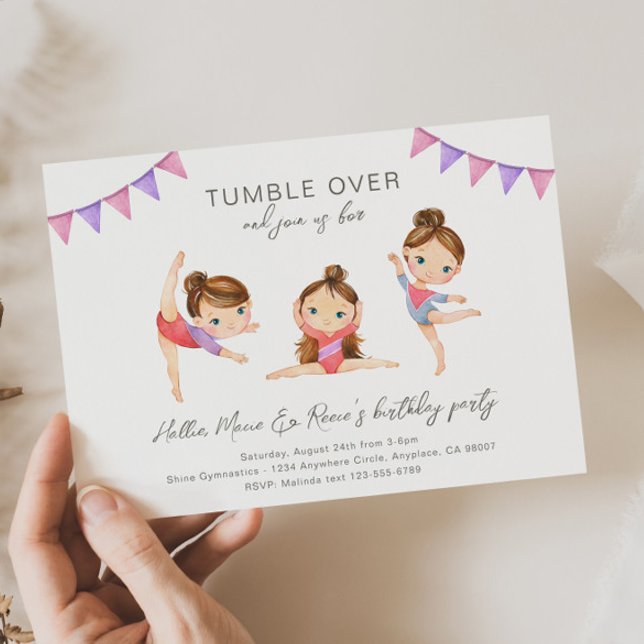 Convite de Aniversário para Ginástica Conjunta (Criador carregado)