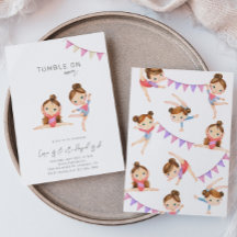 Convite de Aniversário para Ginástica Conjunta