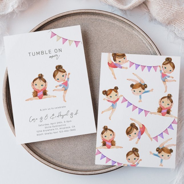 Convite de Aniversário para Ginástica Conjunta (Criador carregado)