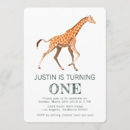 Convite de aniversário para Giraffe