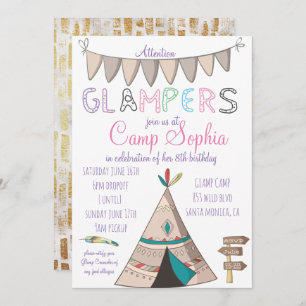 Convite De Aniversário Para Glamping