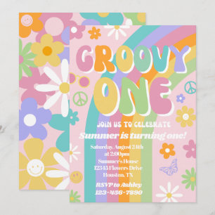 Convite de aniversário para Groovy One