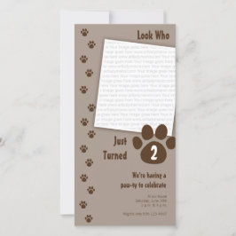 Convite de Aniversário para Impressão de Pata Cast