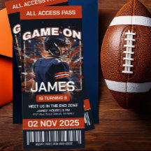 Convite de Aniversário para Ingresso de Futebol de