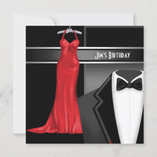 Convite de Aniversário para Jantar Formal de Smoki