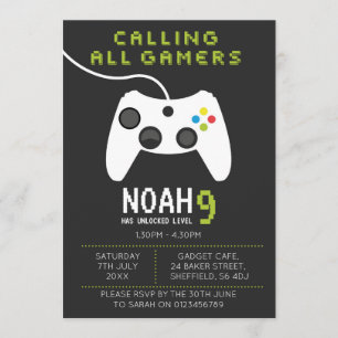 convite de aniversário para jogos