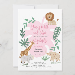 Convite De Aniversário Para Jovens Selvagens E Trê