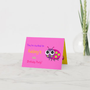 Convite de aniversário para Ladybug