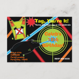 Convite de Aniversário para Laser Tag