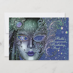 Convite de Aniversário para Mascarada Galaxy