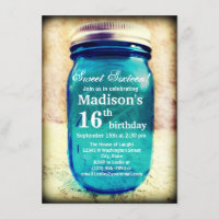 Convite de Aniversário para Mason Jar no País Russ