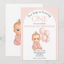 Convite de Aniversário para Menina Chefe - Pastel 