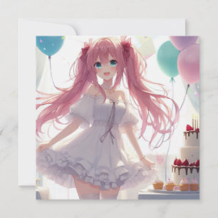 Convite de Aniversário para Menina de Animação