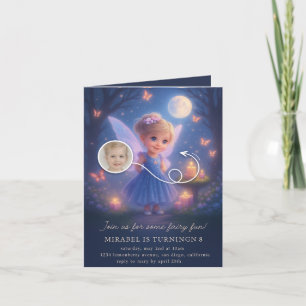 Convite de Aniversário para Menina Jardim de Fadas