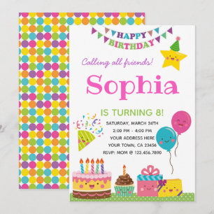 Convite de Aniversário para Meninas