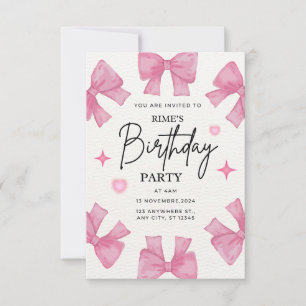 Convite de aniversário para meninas