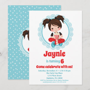 Convite de Aniversário para Meninas de Cabelo Cast