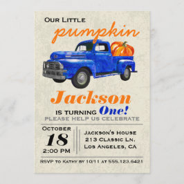 Convite de Aniversário para Menino Carro vintage d