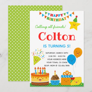 Convite de aniversário para meninos