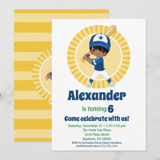 Convite de aniversário para meninos hispânicos do