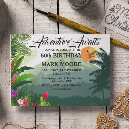 Convite de Aniversário para Montanha e Floresta