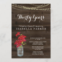 Convite de Aniversário para Mulher | Christmas Poi