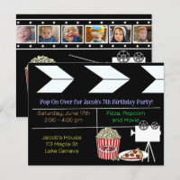 Convite de Aniversário para Noite de Cinema