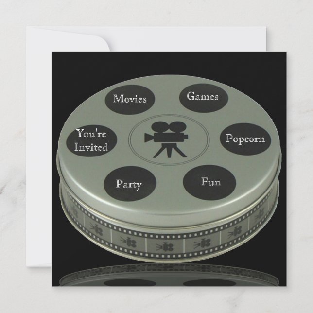 Convite de Aniversário para Noite de Filme (Frente)