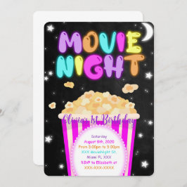 Convite de Aniversário para Noite de Filme