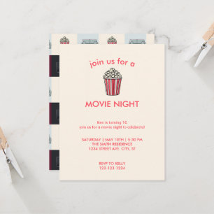 Convite de Aniversário para Noite de Filme